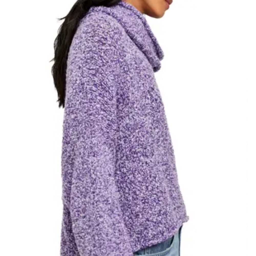 NWT Free People Purple BFF Cowl Neck Sweater - Picture 2 of 4